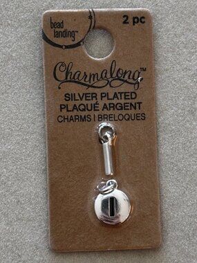 Bead Landing Charmalong Silver Plated “I” Initial Charms – 2 Pack – Jewelry Maki
